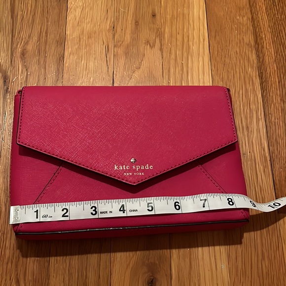 Hot pink Kate Spade Cedar Street Leather Envelope Crossbody - Picture 9 of 13